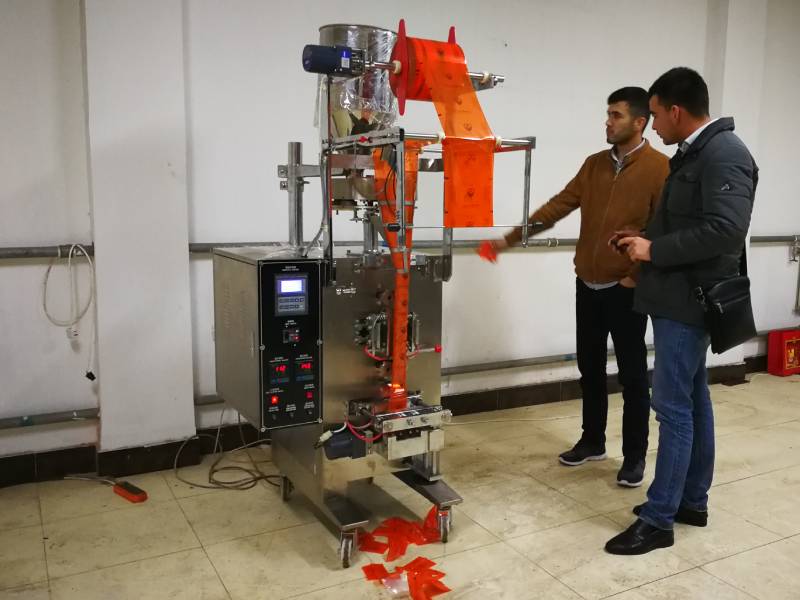 Kazakhstan customer visit us and test machine on site
